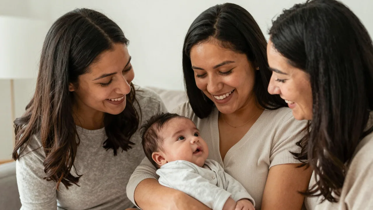 New parents with their baby